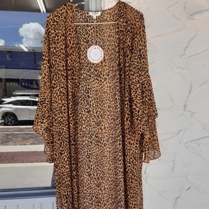 New Umgee Leopard Print Kimono